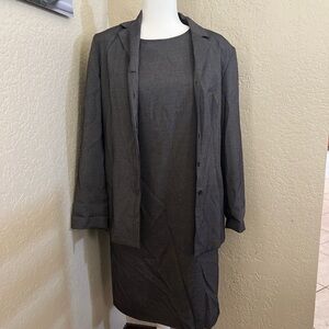 Norton McNaughton Gray Midi Dress with Jacket